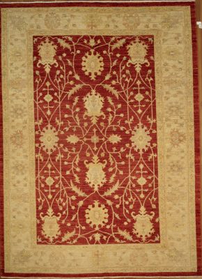 05132 Peshawar Afghan Red Natural Beige 5-9x7-9 | Manoukian Rugs™