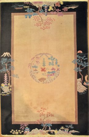 Art Deco Chinese Beige Black Red 6x9 | Manoukian Rugs™