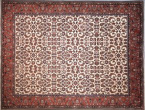 05491 Bijar Persian Natural Red Blue 9-9×13 | Manoukian Rugs™