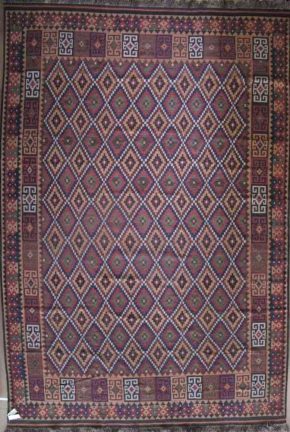 Flat Weave Maimana Afghan 9x13 | Manoukian Rugs™