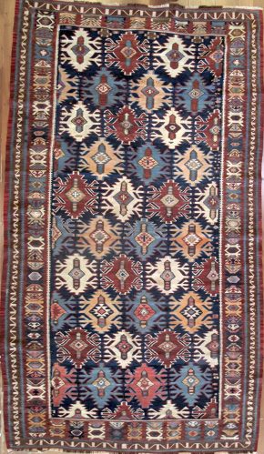 Antique Caucasian Kilim Blue Red Natural 6×10-5 | Manoukian Rugs™
