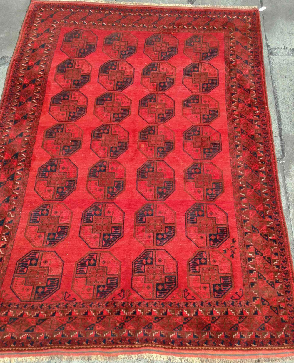 Ersari Afghan Red Blue 9-10x13 ws | Manoukian Rugs™