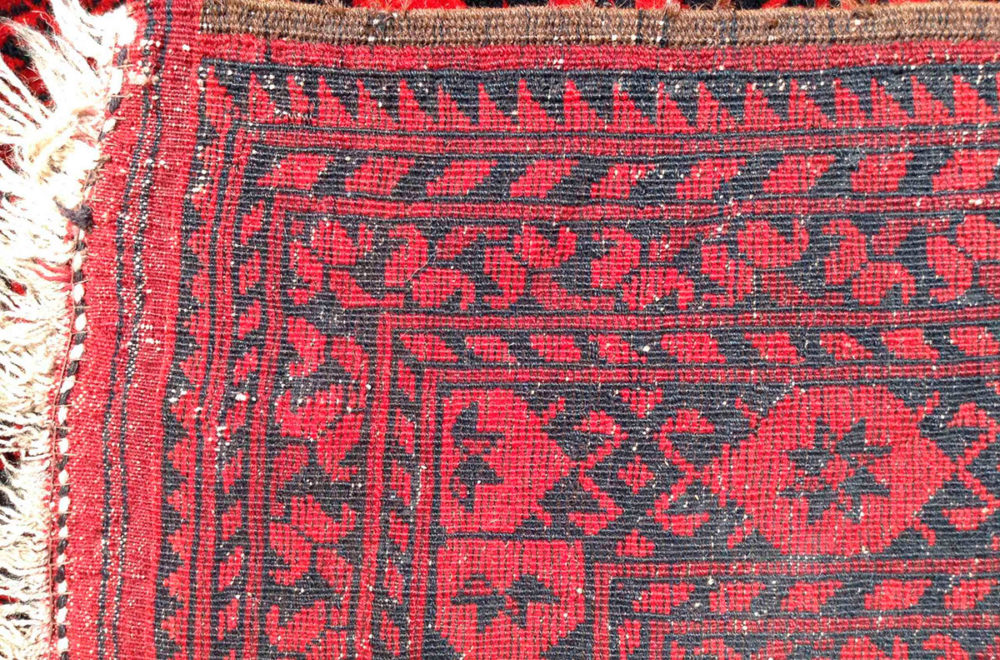 Ersari Afghan Red and Blue 8-7x11 | Manoukian Rugs™ back