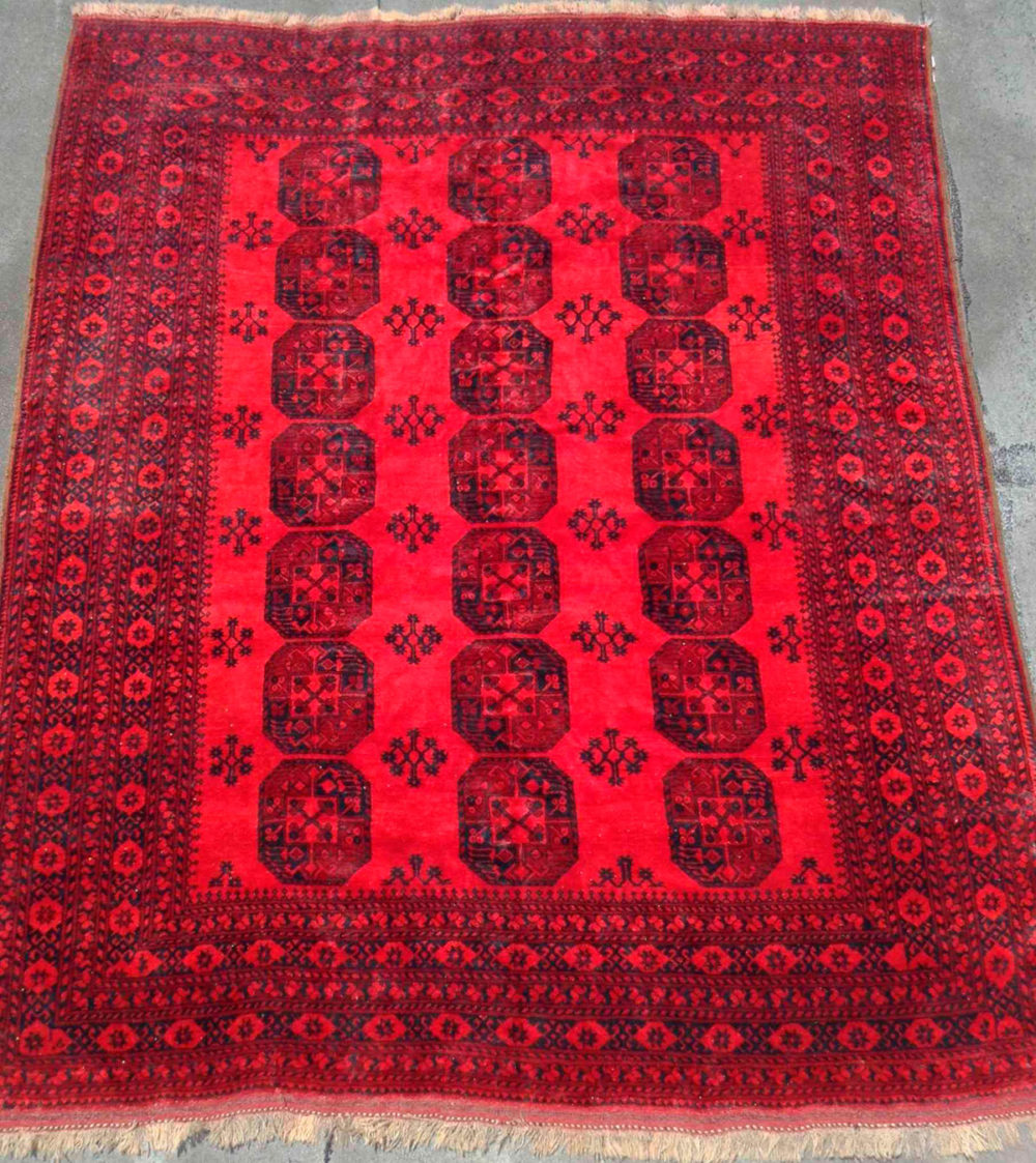 Ersari Afghan Red and Blue 8-7x11 | Manoukian Rugs™