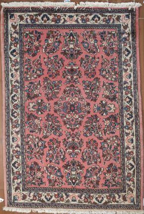 Sarouk Persian Pink White 3-4x4-10 | Manoukian Rugs™