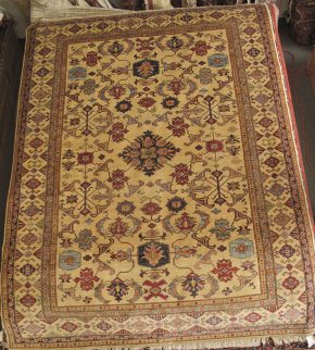 Super Kazak Afghan Yellow Red Blue 7-10×10-3 | Manoukian Rugs™