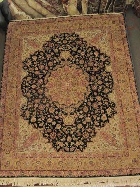 05430 Tabriz Design China Black & Beige 8×10 | Manoukian Rugs™
