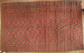 05500 Tribal Turkmenian Red Brown Natural 6-7x11-1 | Manoukian Rugs™