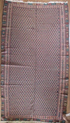 Flat Weave, Seneh, Persian (5' 7" x 9' 11")