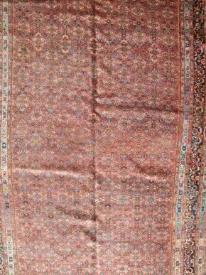 05790 Semi-Antique Persian Bijar Red Blue Green 11-5x18-8 | Manoukian Rugs™ ws