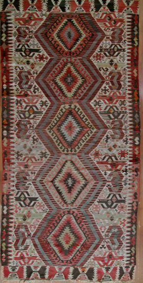 Flat Weave, Vintage, Turkish (5' 6" x 11' 5")
