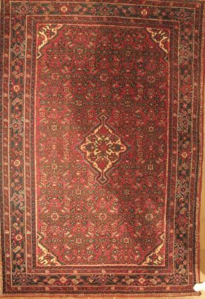 Hosseinabad, Persian Red & Blue 4-4x7-2 | Manoukian Rugs™