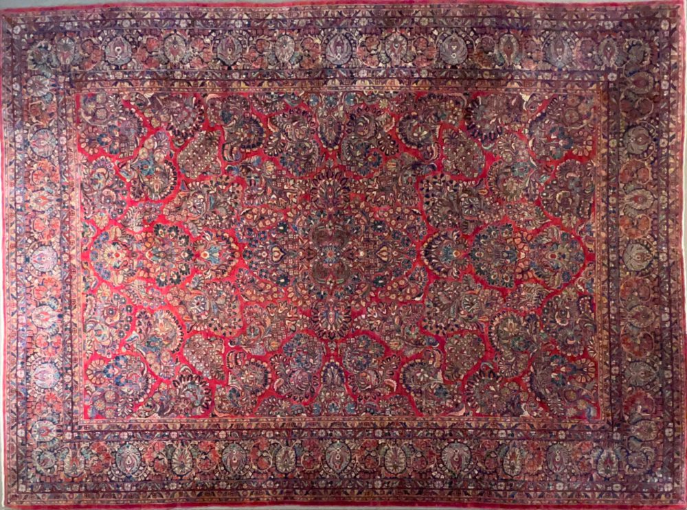 antique sarouk persian 10-2x13-10 ws