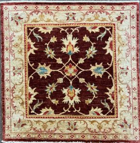 Peshawar Afghan Brown & Natural 3-3x3-4 | Manoukian Rugs™