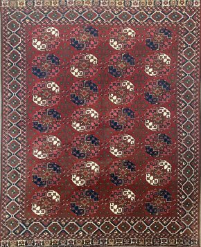 6250 Konduz Afghan Red Green White 9-3×11-7 | Manoukian Rugs™ ws