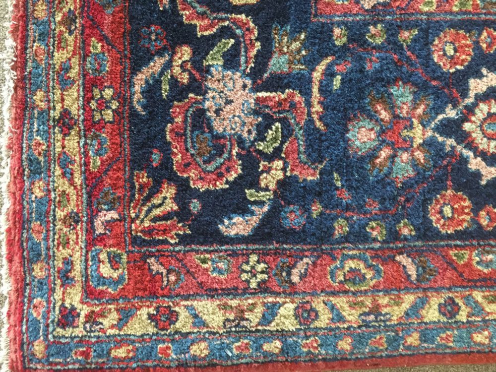 antique persian sarouk 9-11x12-4 border