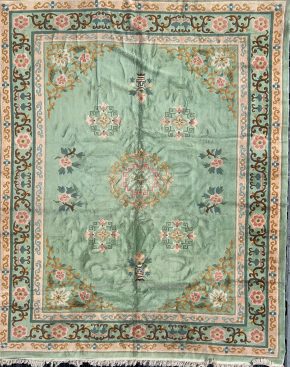 06258 Peking Chinese Green & Pink 11-8x14-6 | Manoukian Rugs™