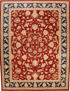 Peshawar Afghan Red White 9x11-7 full