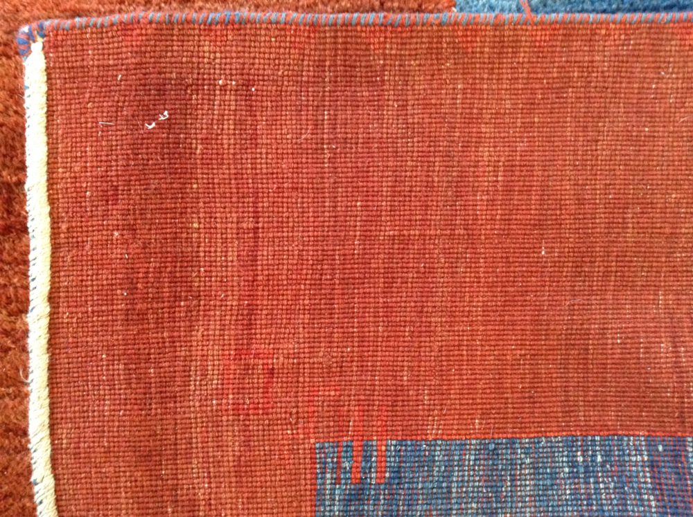 06592 gabbeh persian red blue 9x12 back | Manoukian Rugs™