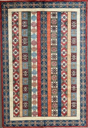 06674 Shawl Afghan Multi-Color 6x8-10 | Manoukian Rugs™ ws