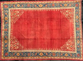 05784 antique oushak turkish red blue yellow 11-5x15 ws | manoukian rugs™