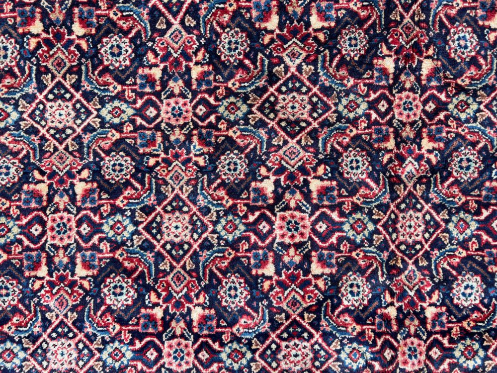 06256 Mahal Persian Blue Natural Red 9-9x13-6 | Manoukian Rugs™ cu