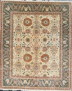 06734 Sultanabad Egyptian Natural Green Orange 11-6x14 | Manoukian Rugs™ ws