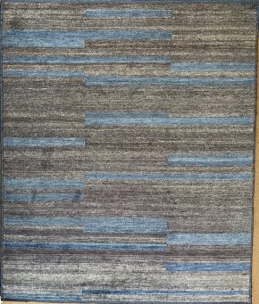 Contemporary Indian Gray Blue White 8x10 | Manoukian Rugs™