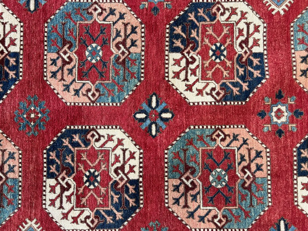 SS013023T406 Tribal Red White Blue 9-1x12 | Manoukian Rugs™
