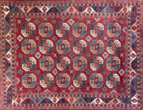 SS013023T406 Tribal Red White Blue 9-1x12 | Manoukian Rugs™