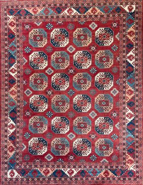 SS013023T406 Tribal Red White Blue 9-1x12 | Manoukian Rugs™