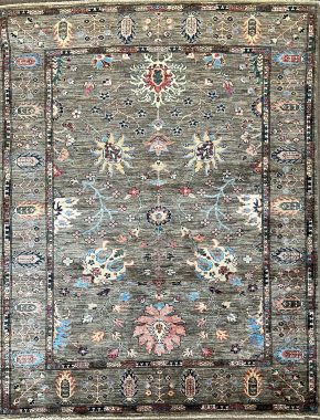SS013023T410 Tribal Gray Blue Natural 4-10x6-3 | Manoukian Rugs™