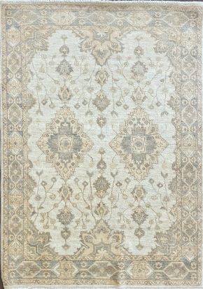 SS100520-24075T137 Peshawar Afghan Natural Beige Gray 4-2x6 | Manoukian Rugs™