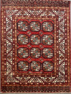 SS102882T376 Contemporary Pakistani Natural Orange Red 5x6-6 | Manoukian Rugs™