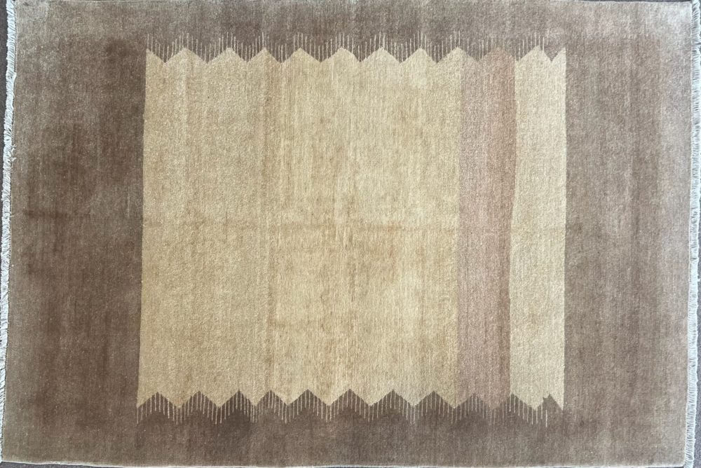 SS120621T235 Contemporary Indian Beige Brown 4-6x6-6 | Manoukian Rugs™ ws