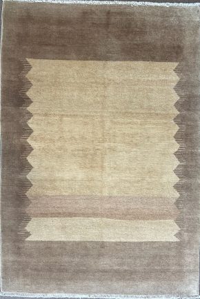 SS120621T235 Contemporary Indian Beige Brown 4-6x6-6 | Manoukian Rugs™ ws