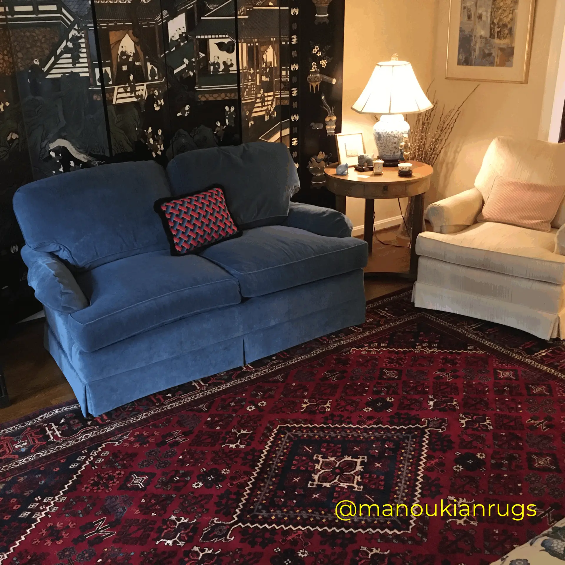 Persian Joshaghan rug captures the fun spirit of SW’s living room
