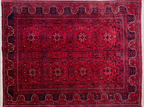 Khal Mohammadi Afghan Red Blue White 5x6-6 | Manoukian Rugs™