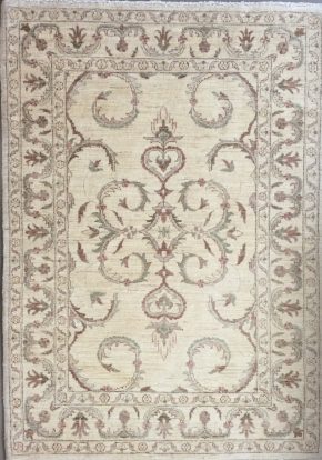 Afghan Peshawar Natural Brown Green 4-8x6-5 | Manoukian Rugs™