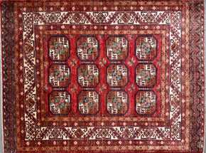 Pak Bokhara Red White Orange 5x6-6 | Manoukian Rugs™