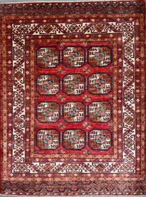Pak Bokhara Red White Orange 5x6-6 | Manoukian Rugs™
