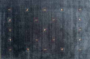 Indo Gabbeh Gray White Red 5-1x7-8 hand-loomed | Manoukian Rugs™