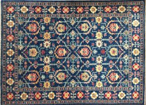 Araya Afghan Blue Red Yellow 4-10x6-7 | Manoukian Rugs™