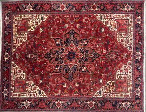 Persian Heriz Red Cream Blue 9-10x13 | Manoukian Rugs™