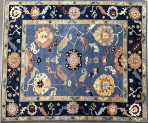 Afghan Oushak Blue Gray 8-2x9-11 | Manoukian Rugs™