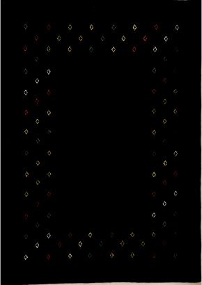 Kazak Afghan Black Red Mixed 4x6-2 | Manoukian Rugs™
