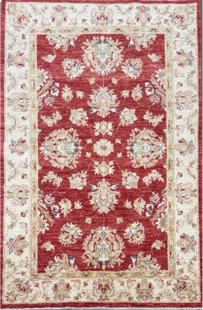 5004 Peshawar Afghan Red White Yellow 4×6 | Manoukian Rugs™ ws