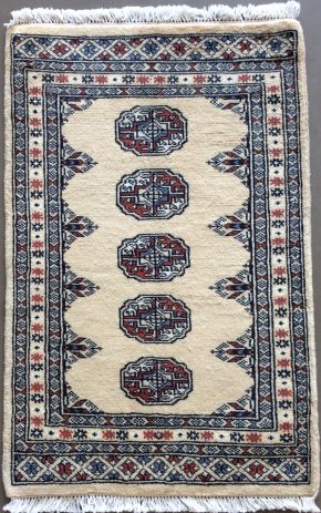 Royal Bokhara Pakistan White Red Blue 2-2x3-3 | Manoukian Rugs™