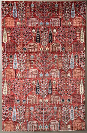 SS091322T340 Super Kazak Afghan Red Blue Green 5-10x9-2 _ Manoukian Rugs™ ws