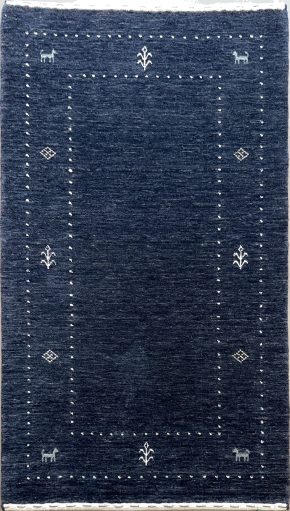 Indo-Gabbeh India Black White 3 x 5 | Manoukian Rugs™